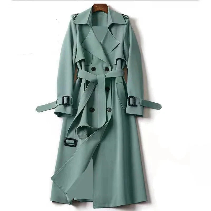 Coat with Waist Belt and Epaulettes