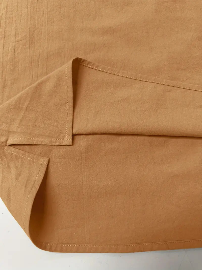 Sleeveless top with round neckline