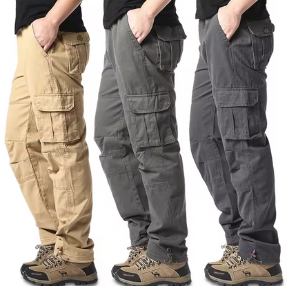 Cargo trousers with multiple pockets