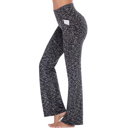 Women's flared leg trousers with side pocket