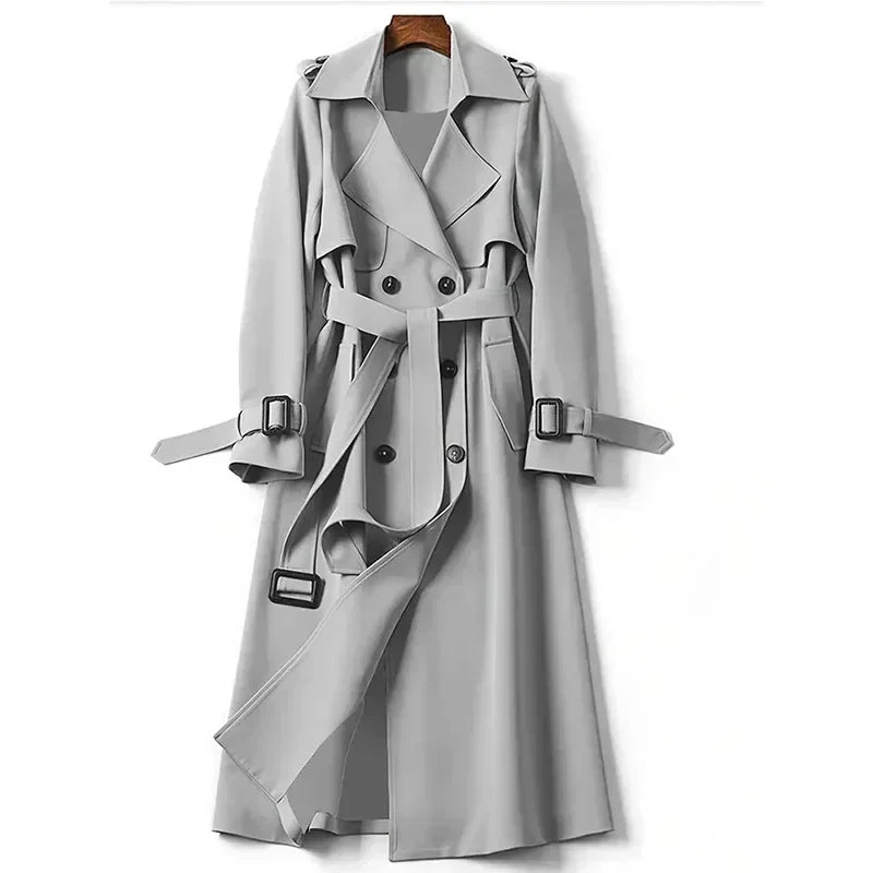 Coat with Waist Belt and Epaulettes