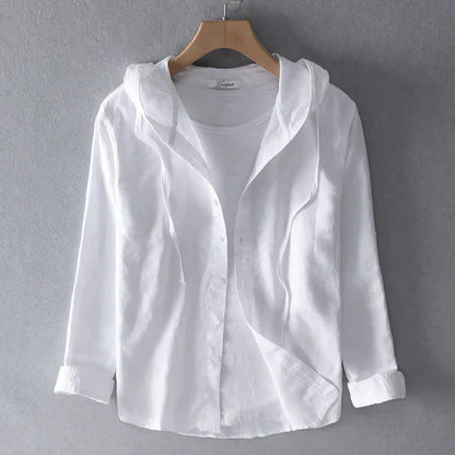 Loose breathable lightweight linen blouse