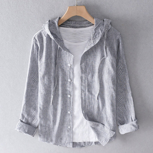 Loose breathable lightweight linen blouse