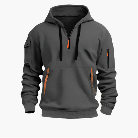 Hoodie with Zippered Pockets